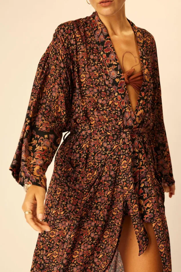 Women Natalie Martin Dresses Diane Long Robe Petite Fleur Noire