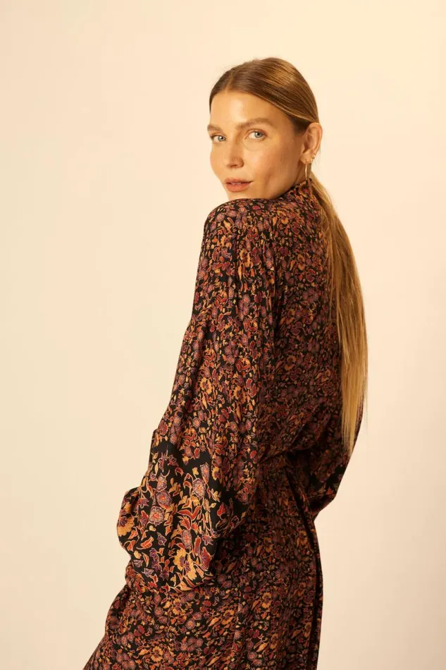 Women Natalie Martin Dresses Diane Long Robe Petite Fleur Noire