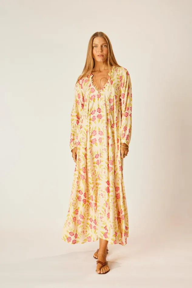 Women Natalie Martin Dresses Fiore Maxi Prairie Dusty Crimson