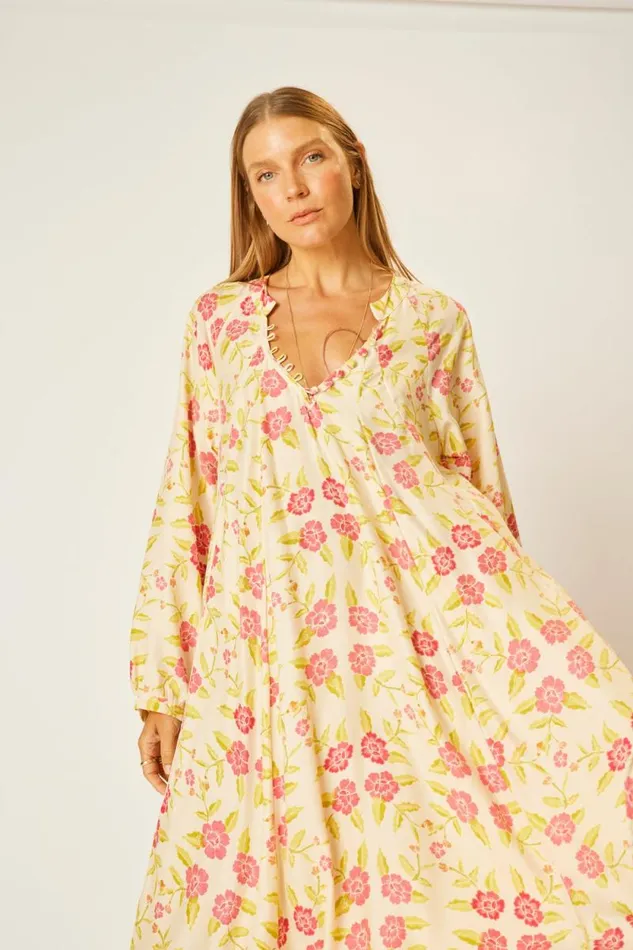 Women Natalie Martin Dresses Fiore Maxi Prairie Dusty Crimson