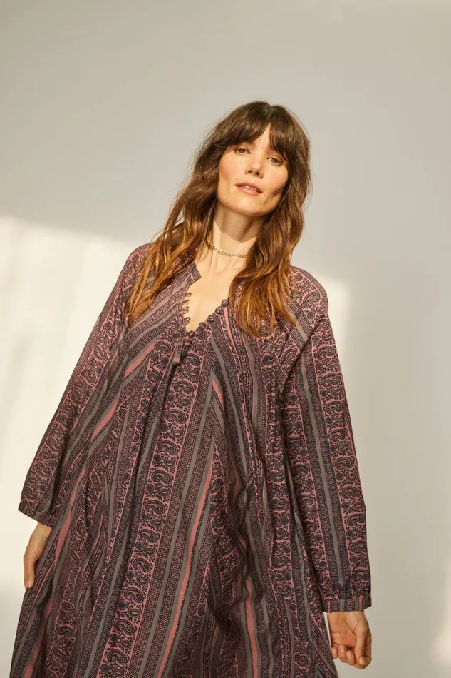 Women Natalie Martin Dresses Fiore Short Dress Paisley Stripe Heather