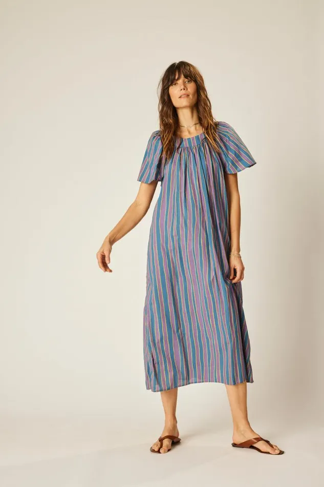 Women Natalie Martin Dresses Sienna Dress Batik Stripe Lavender