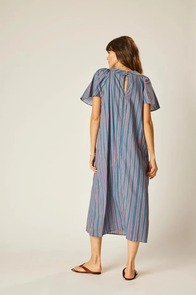 Women Natalie Martin Dresses Sienna Dress Batik Stripe Lavender