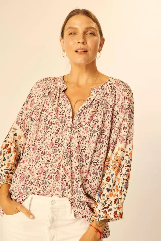Women Natalie Martin Tops Remy Top Petite Fleur Rose