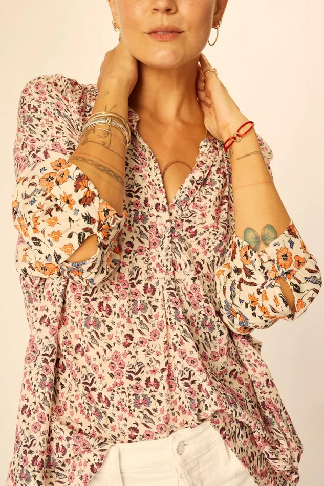 Women Natalie Martin Tops Remy Top Petite Fleur Rose