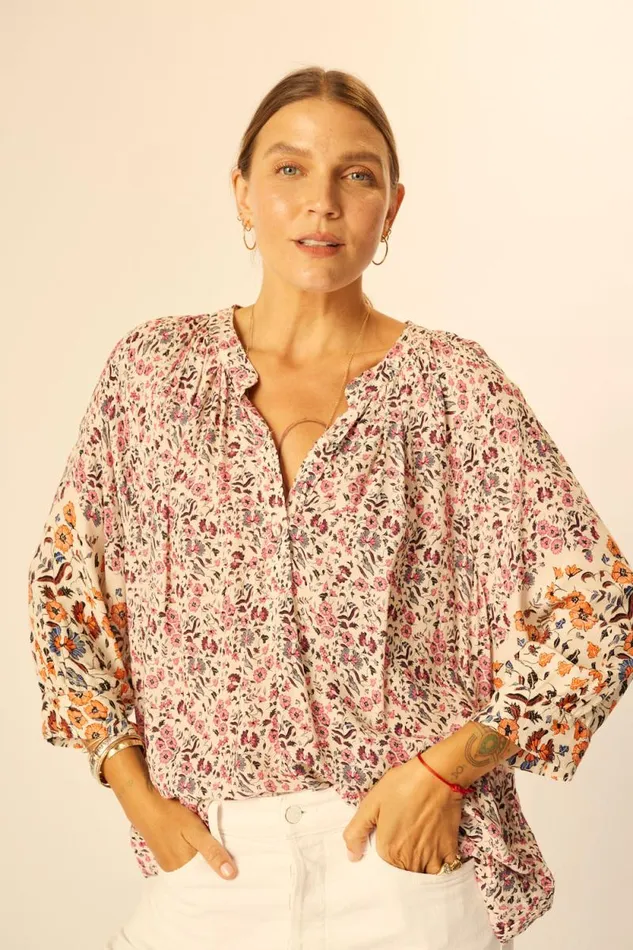 Women Natalie Martin Tops Remy Top Petite Fleur Rose