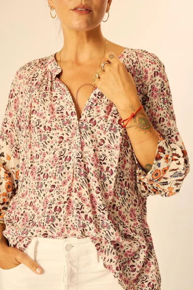 Women Natalie Martin Tops Remy Top Petite Fleur Rose