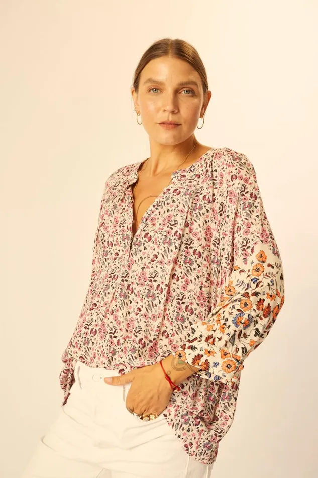 Women Natalie Martin Tops Remy Top Petite Fleur Rose