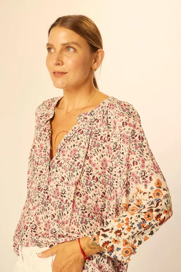 Women Natalie Martin Tops Remy Top Petite Fleur Rose
