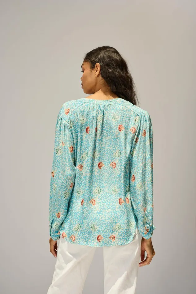 Women Natalie Martin Tops Tolan Shirt Andromeda Turquoise