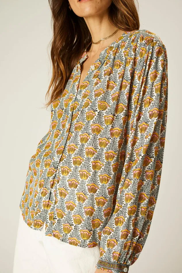 Women Natalie Martin Tops Tolan Shirt Tulip French Blue