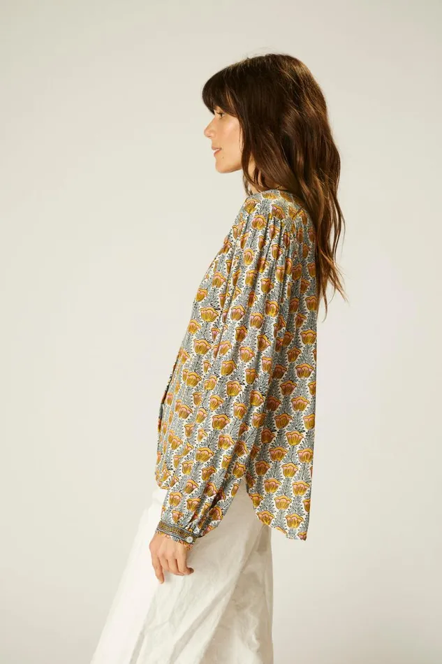 Women Natalie Martin Tops Tolan Shirt Tulip French Blue