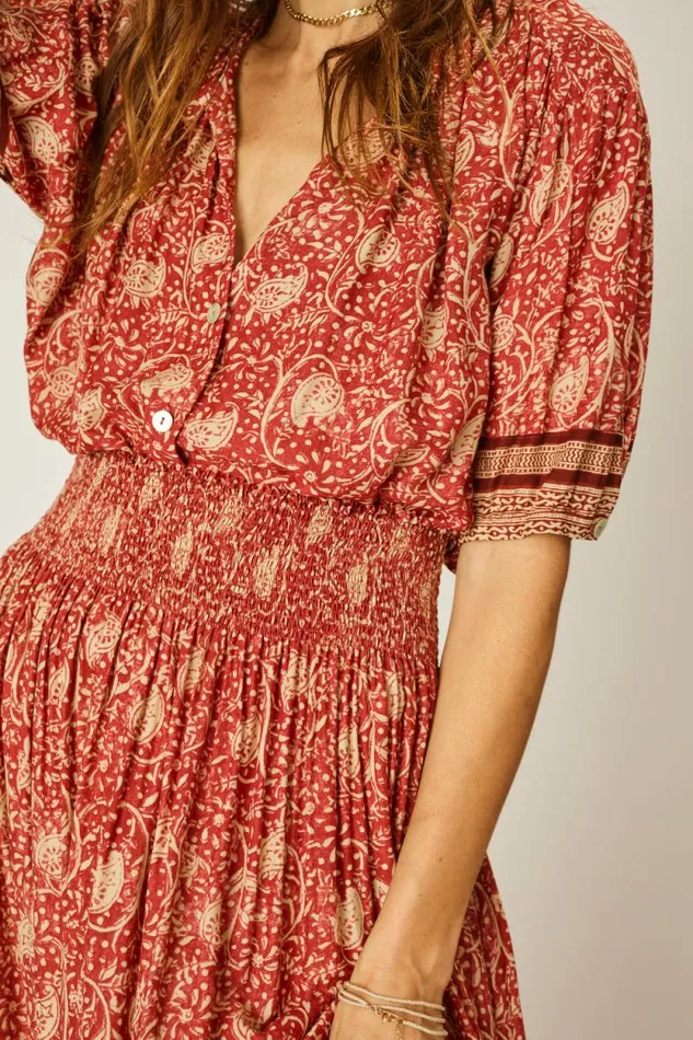 Women Natalie Martin Tops Violet Top Water Lily Terracotta