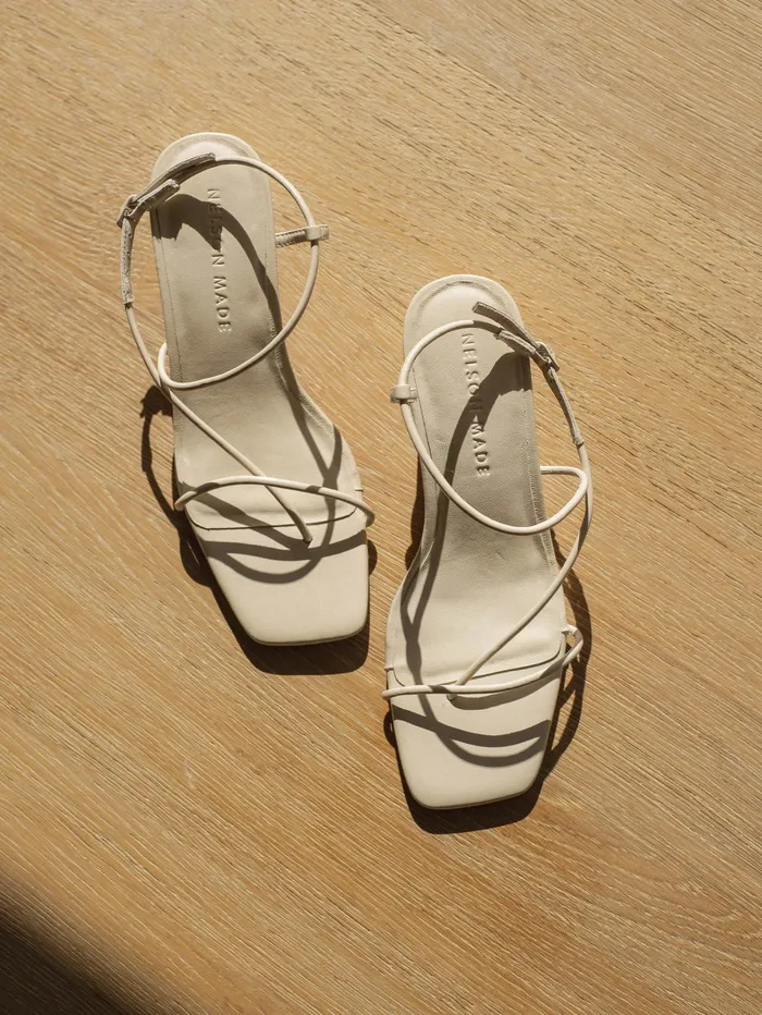 Women Nelson Made 8211 Juliette Midi In Crema The UNDONE Heels