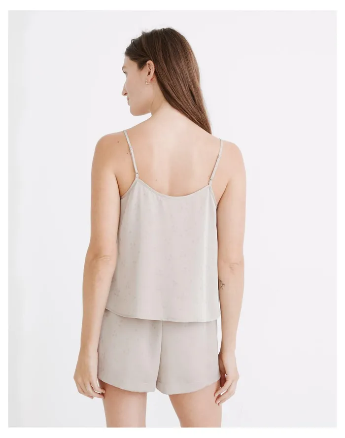 Women Night Stars Satin Pajama Cami Ashen Silver Madewell Pajamas Women Night Stars Satin Pajama Cami Ashen Silver Madewell Pajamas