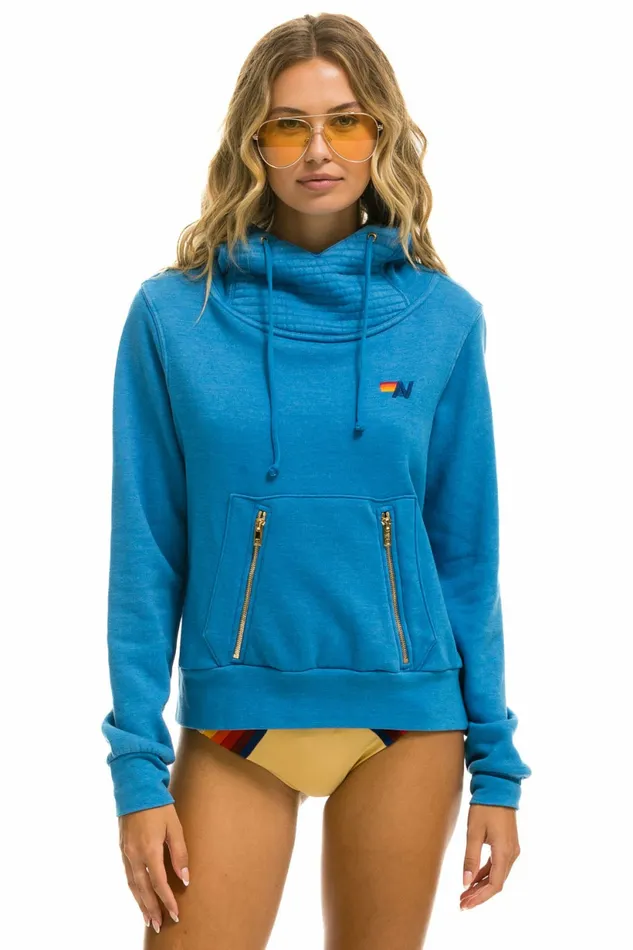 Women NINJA PULLOVER HOODIE 8211 OCEAN Aviator Nation Hoodies