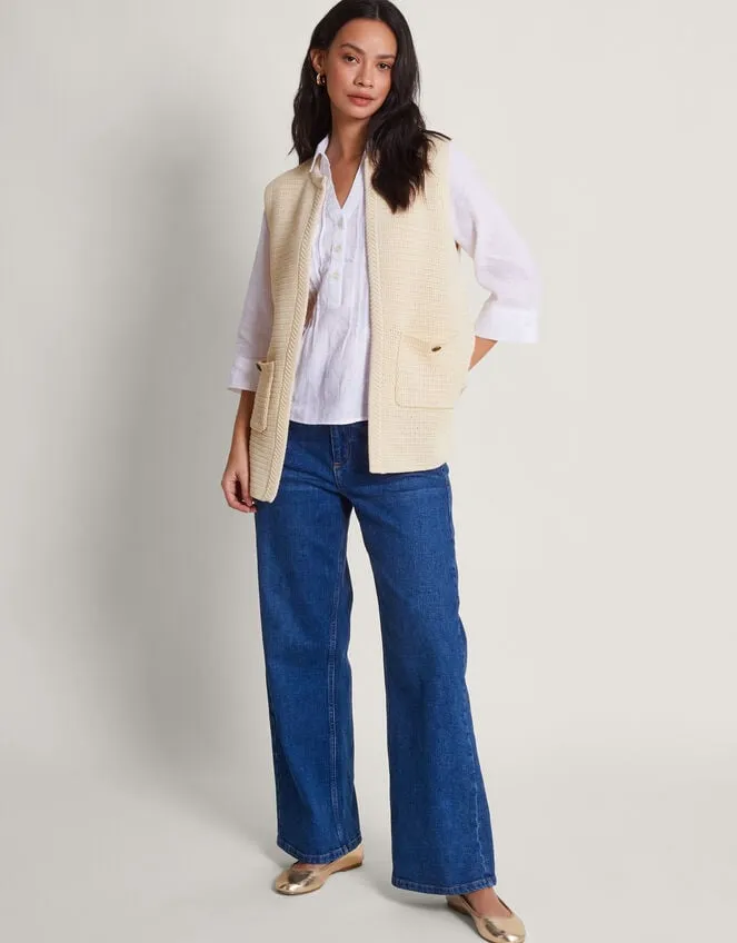 Women Noah Knit Gilet Ivory Monsoon Knitwear