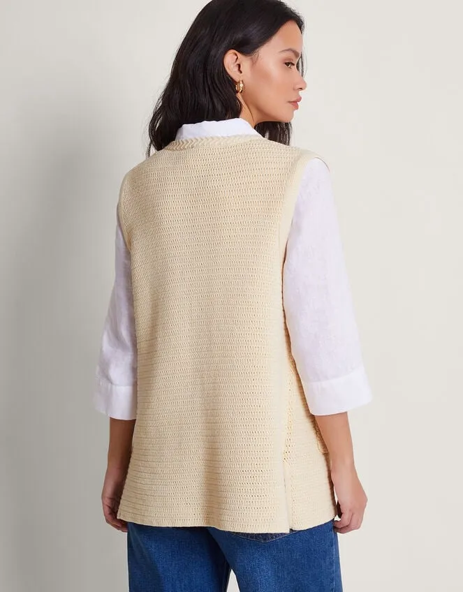 Women Noah Knit Gilet Ivory Monsoon Knitwear
