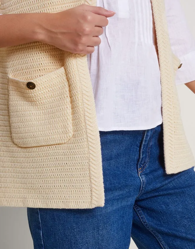 Women Noah Knit Gilet Ivory Monsoon Knitwear