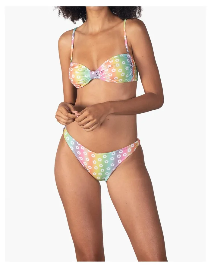 Women Novel Swim Rainbow Blossom Bikini Top Multi Madewell Swim