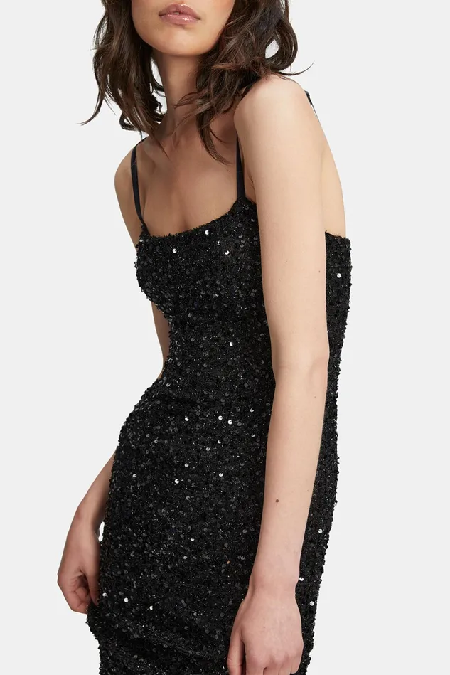 Women Occasion Dresses Bardot Infinite Sequin Maxi Dress In Black Black Women Occasion Dresses Bardot Infinite Sequin Maxi Dress In Black Black