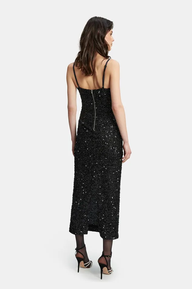 Women Occasion Dresses Bardot Infinite Sequin Maxi Dress In Black Black Women Occasion Dresses Bardot Infinite Sequin Maxi Dress In Black Black