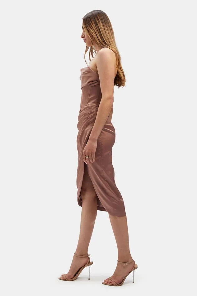 Women Occasion Dresses Bardot Jamila Corset Dress In Latte Latte Women Occasion Dresses Bardot Jamila Corset Dress In Latte Latte