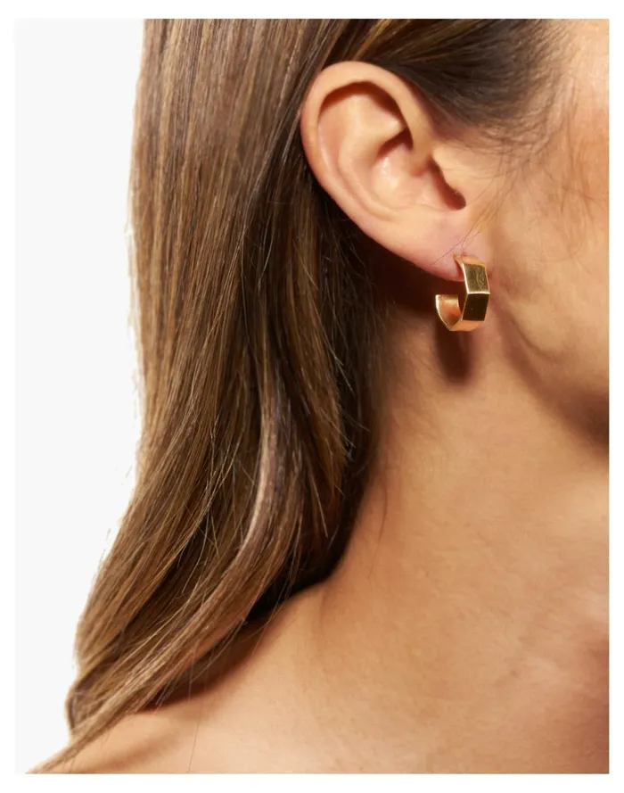 Women Odette Grande Verrou Hoops Brass Madewell Earrings Women Odette Grande Verrou Hoops Brass Madewell Earrings