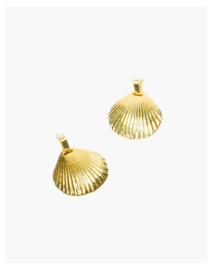 Women Odette New York La Mer Shell Earrings Gold Madewell Earrings