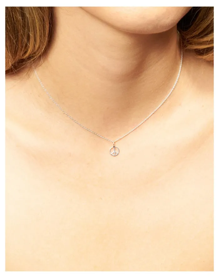 Women Odette New York Peace Necklace Silver Madewell Necklaces Women Odette New York Peace Necklace Silver Madewell Necklaces