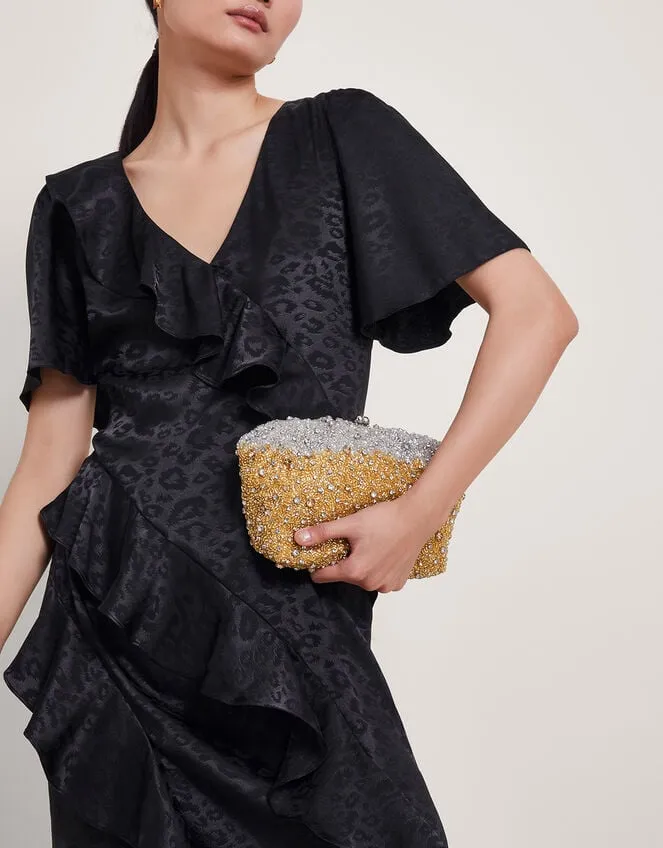 Women Ombre HandBeaded Clutch Monsoon Bags and Purses