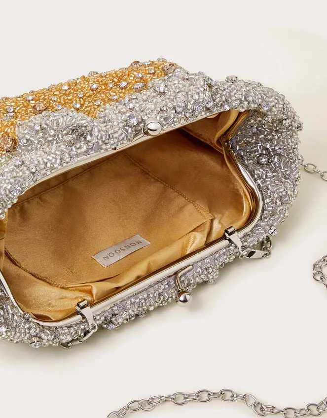 Women Ombre HandBeaded Clutch Monsoon Bags and Purses