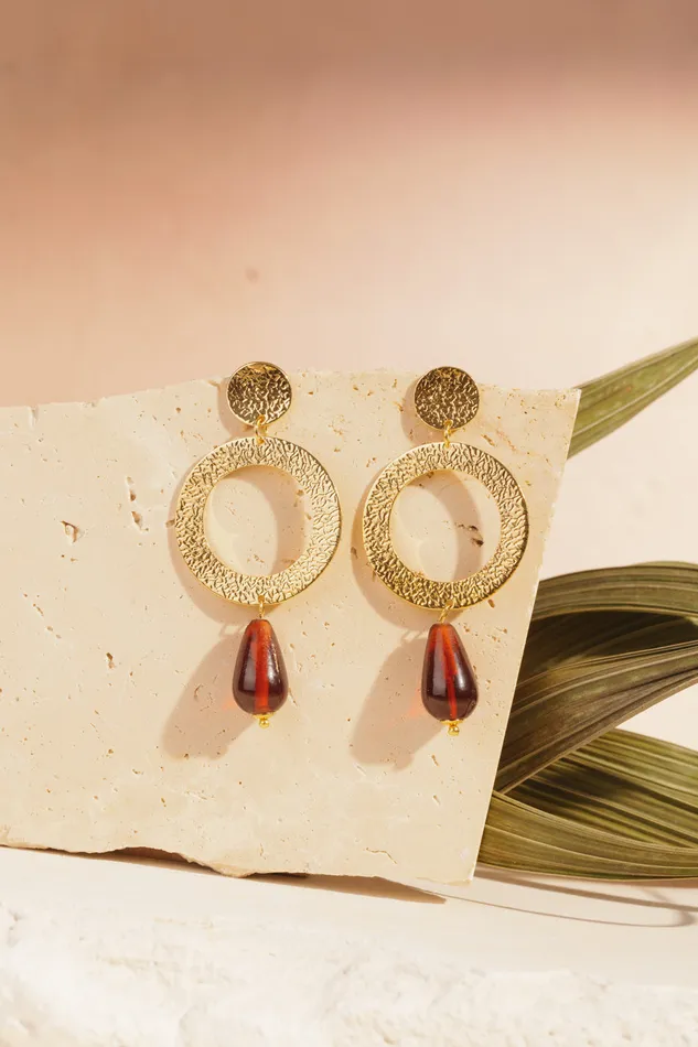 Women Panelle OrPecan Earrings Des Petits Hauts Jewellery Dph X Feeka