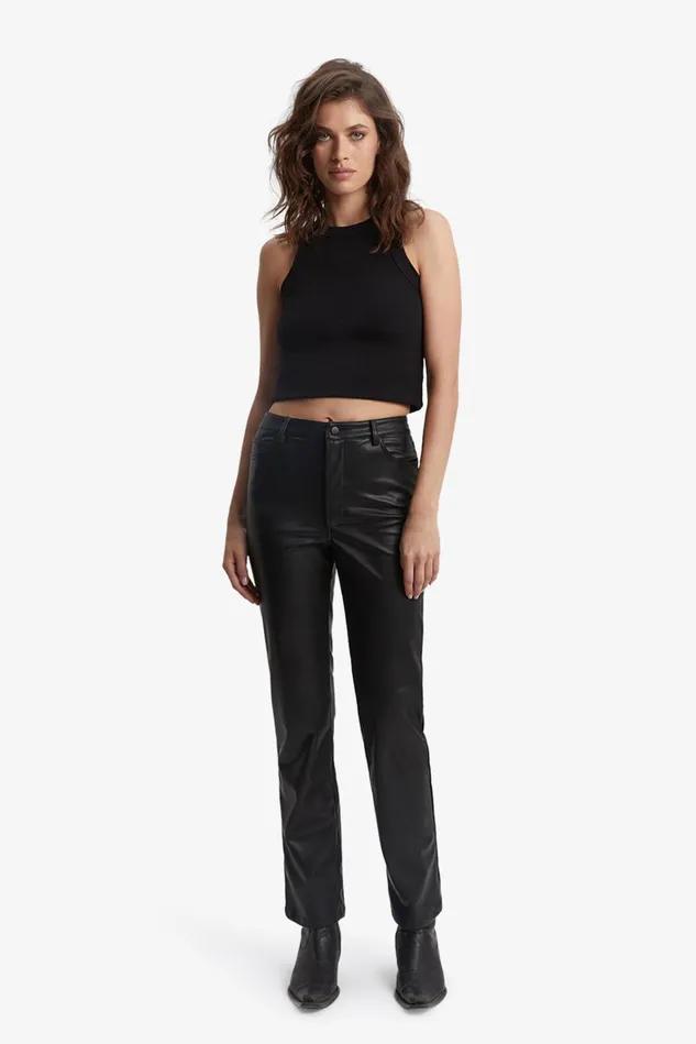 Women Pants Bardot Alesi Vegan Leather Pant In Black Black