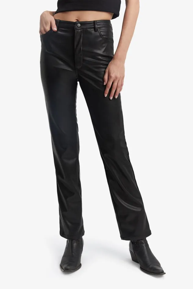 Women Pants Bardot Alesi Vegan Leather Pant In Black Black Women Pants Bardot Alesi Vegan Leather Pant In Black Black