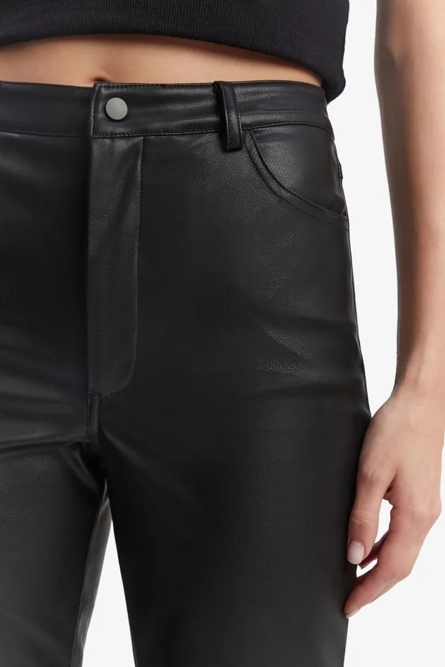 Women Pants Bardot Alesi Vegan Leather Pant In Black Black Women Pants Bardot Alesi Vegan Leather Pant In Black Black