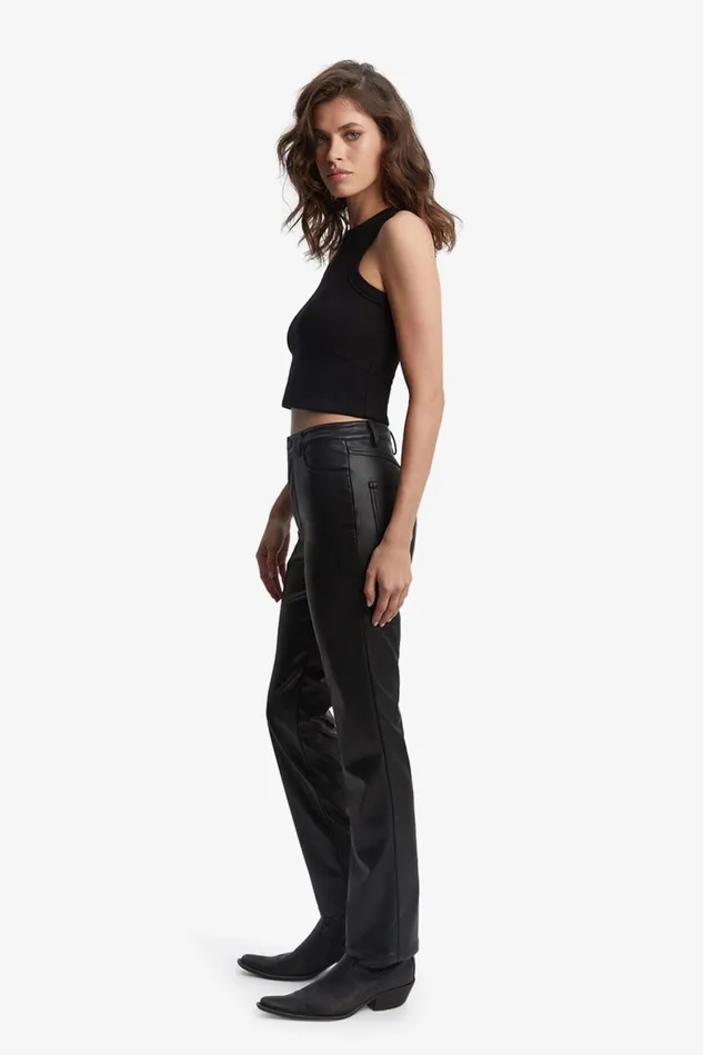 Women Pants Bardot Alesi Vegan Leather Pant In Black Black Women Pants Bardot Alesi Vegan Leather Pant In Black Black