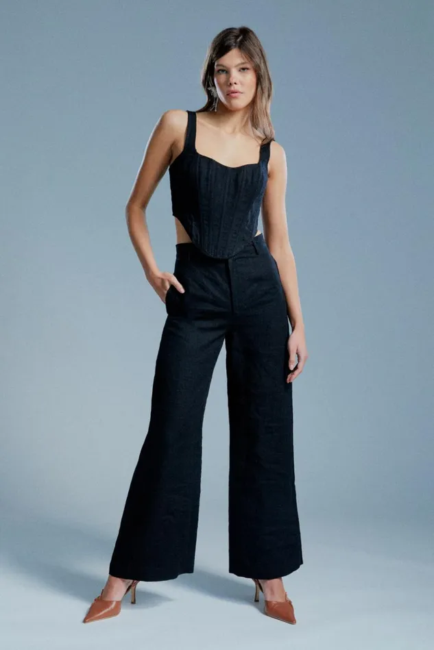 Women Pants Bardot Enya Linen Pant In Black Black Women Pants Bardot Enya Linen Pant In Black Black