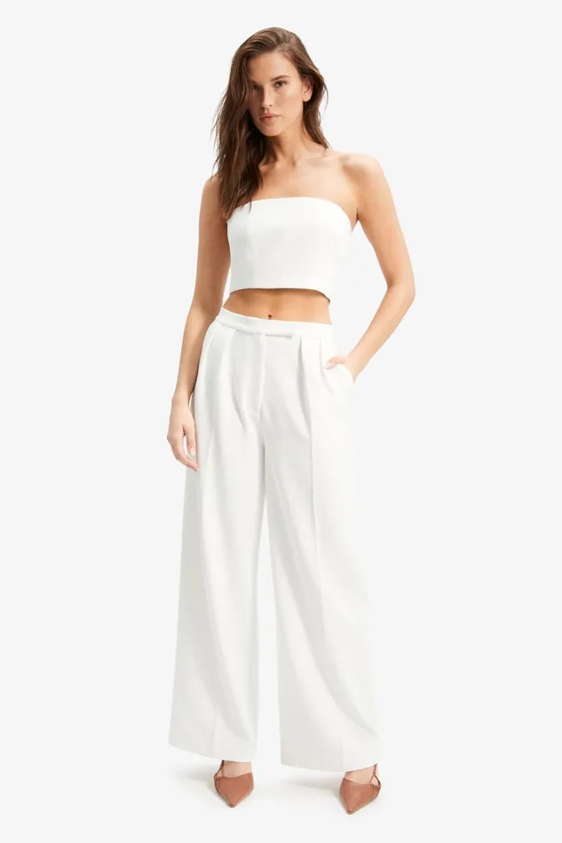 Women Pants Bardot Francesco Straight Leg Pant In Orchid Whi Orchid Whi