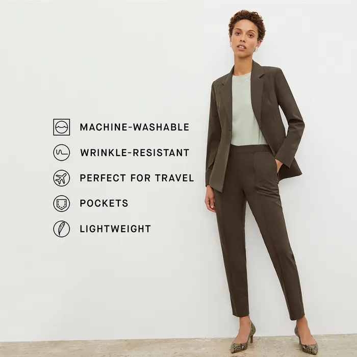 Women Pants M M LaFleur The Colby Travel Pant 8211 OrigamiTech Olive