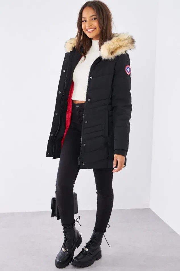 Women Parka Noire Ginette Paragoose Black Brentiny Paris Parkas And Down Jackets Women Parka Noire Ginette Paragoose Black Brentiny Paris Parkas And Down Jackets