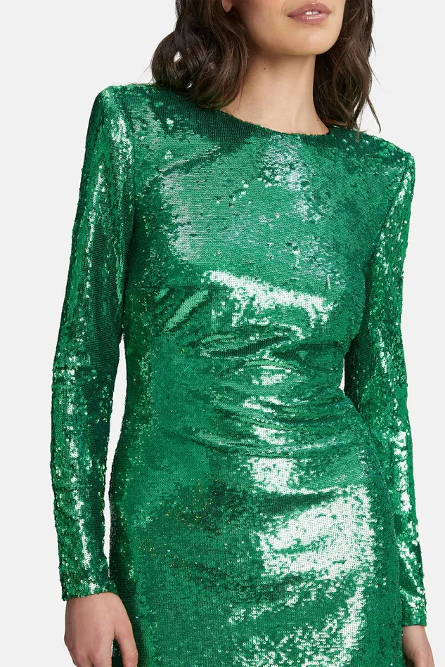 Women Party Dresses Bardot Alessia Sequin Mini Dress In Bright Green Bright Green Women Party Dresses Bardot Alessia Sequin Mini Dress In Bright Green Bright Green