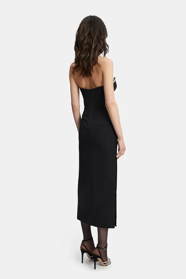 Women Party Dresses Bardot Eleni Diamante Midi Dress In Black Black Women Party Dresses Bardot Eleni Diamante Midi Dress In Black Black