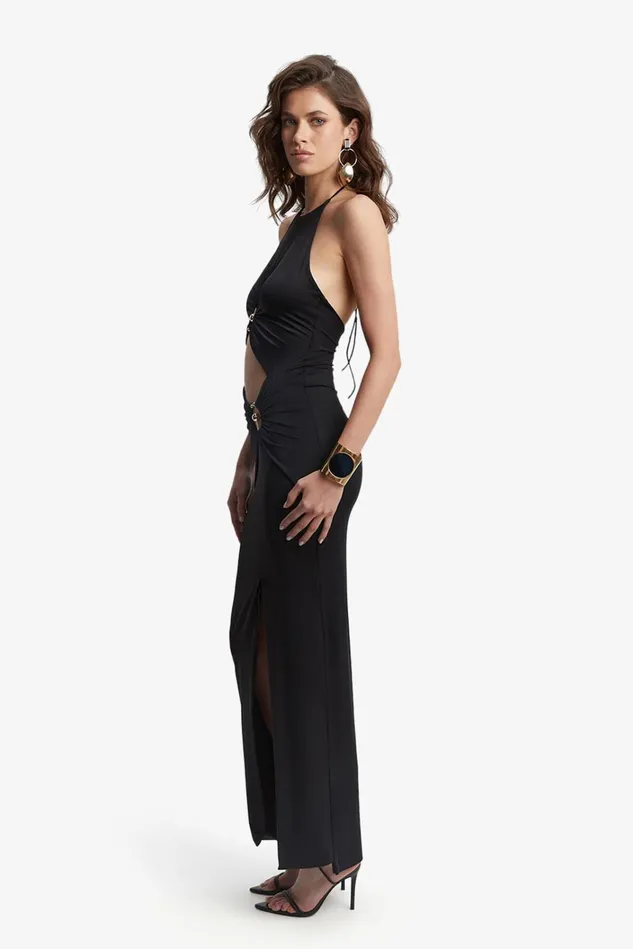 Women Party Dresses Bardot Neve Maxi Dress In Black Black Women Party Dresses Bardot Neve Maxi Dress In Black Black