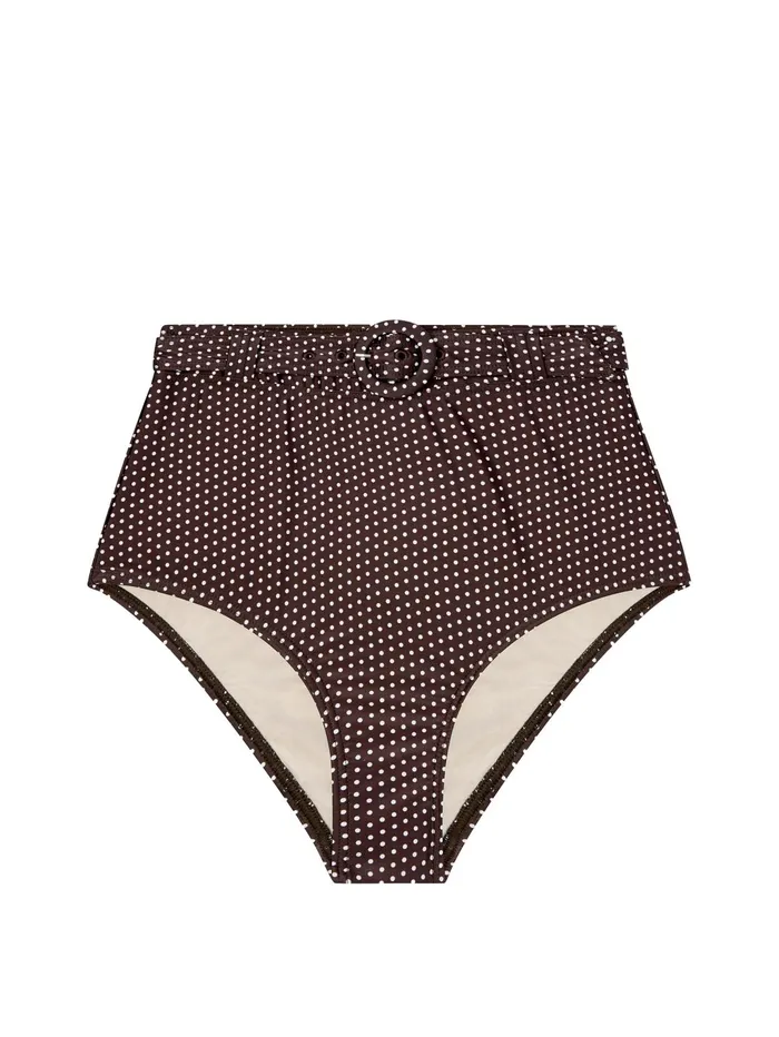 Women Peony Swim 8211 Hi Pant Bikini Bottom In Polka Dot The UNDONE Swimwear