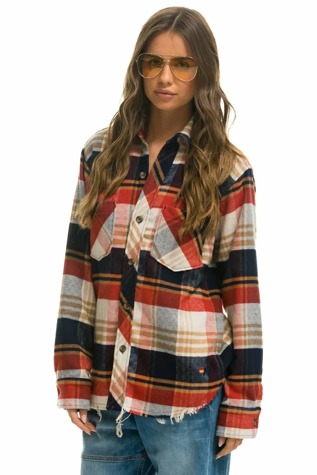 Women PLAID FLANNEL WESTERN SHIRT 8211 COWBOY PLAID Aviator Nation Women PLAID FLANNEL WESTERN SHIRT 8211 COWBOY PLAID Aviator Nation