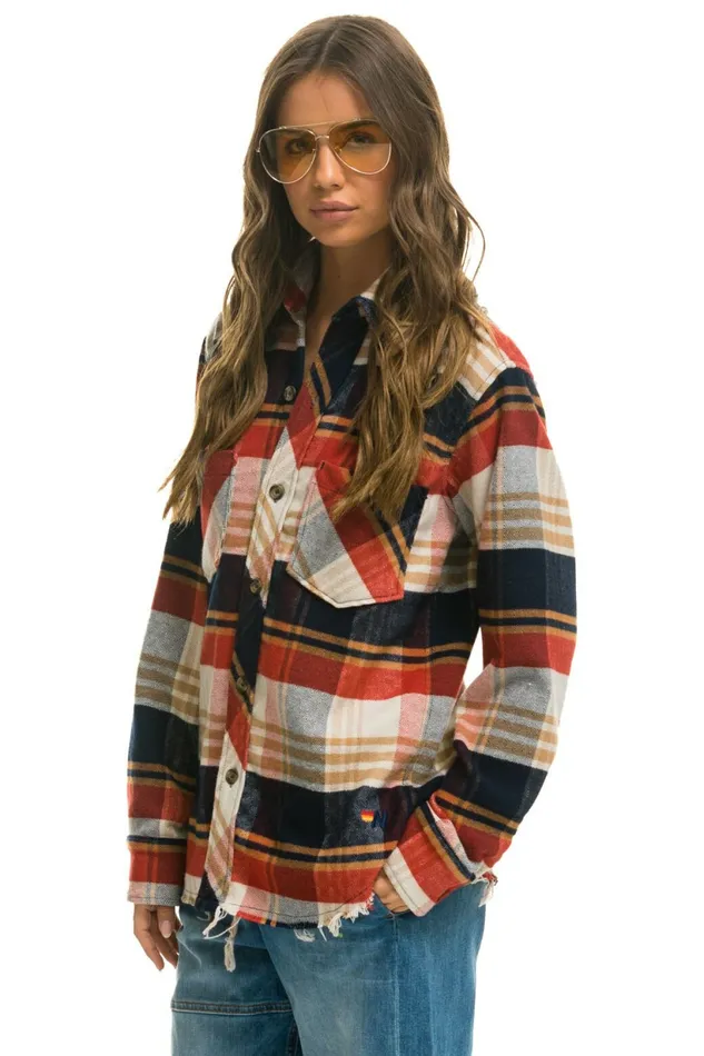 Women PLAID FLANNEL WESTERN SHIRT 8211 COWBOY PLAID Aviator Nation UnisexTees Women PLAID FLANNEL WESTERN SHIRT 8211 COWBOY PLAID Aviator Nation UnisexTees