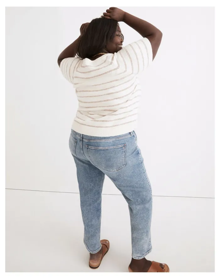 Women Plus Linden Scoop Sweater Tee In Stripe Antique Cream Madewell Sweaters Women Plus Linden Scoop Sweater Tee In Stripe Antique Cream Madewell Sweaters