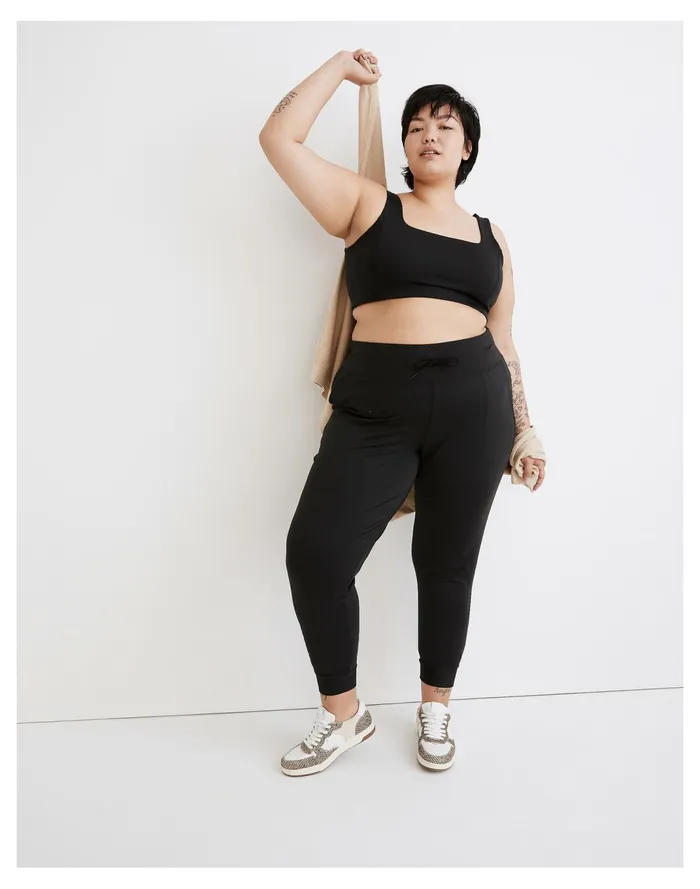 Women Plus MWL Flex Skinny Joggers True Black Madewell Activewear