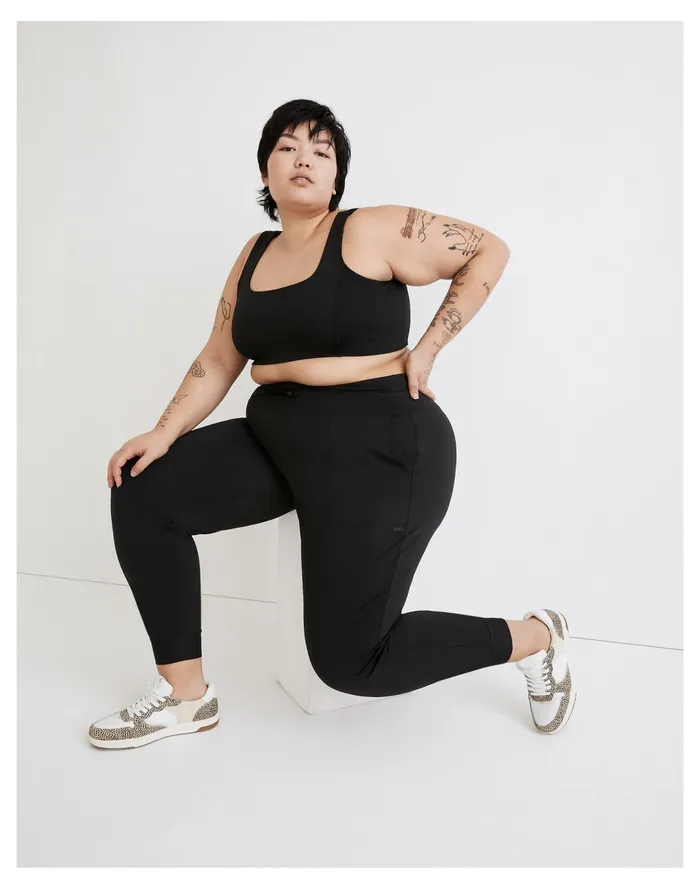Women Plus MWL Flex Skinny Joggers True Black Madewell Activewear Women Plus MWL Flex Skinny Joggers True Black Madewell Activewear